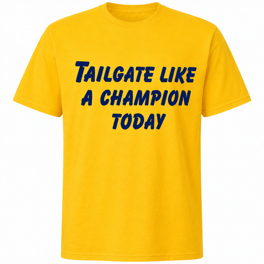 🩶Tailgate Like a Champ – Yellow T-Shirt