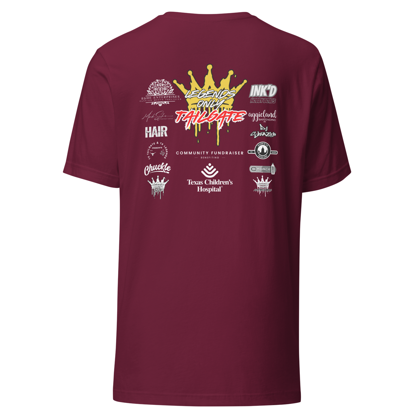 Maroon Sponsor T-Shirt (Benefiting Texas Children's Hospital)