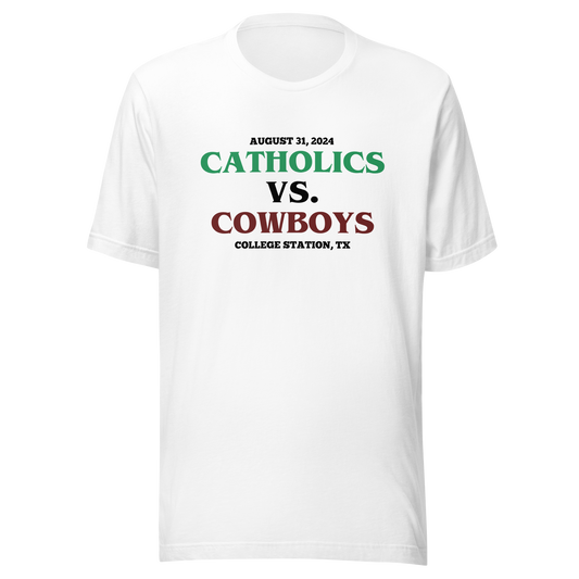 Notre Dame @ Texas A&M Catholics vs. Cowboys T-Shirt